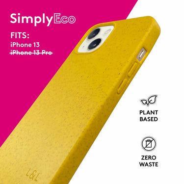 Sale - Biodegradable iPhone 13 Case - Honey bee Yellow - Loam & Lore